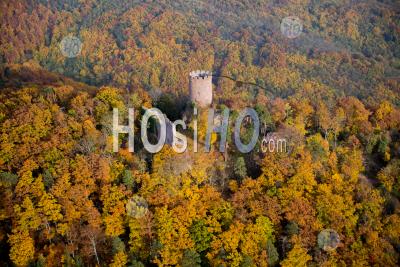 Château Du Haut-Ribeaupierre, Alsace, Seen By Microlight - Aerial Photography