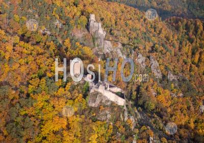 Château De Saint-Ulrich And Girsberg, Alsace, Seen By Microlight - Aerial Photography