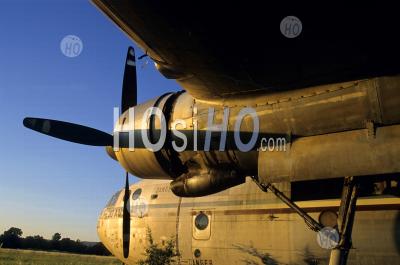 Old Weathered Airplane At Sunset. - Aerial Photography
