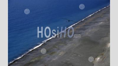 France Corsica Island Cape Corse Nonza Beach And Black Sand - Aerial Photography