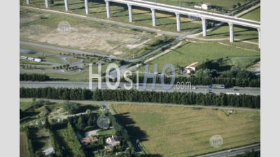 France Aix En Provence Surroundings A8 Highway And Tgv Train Railways - Aerial Photography