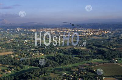 France Provence Countryside Of Aix En Provence City From Above - Aerial Photography