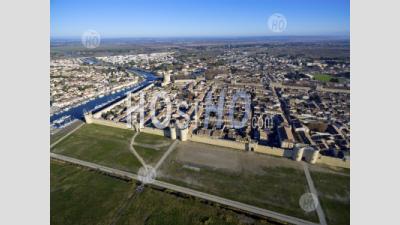 Aerial View Of Aigues-Mortes In The Morning - Aerial Photography