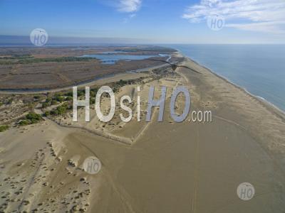 Aerial View Of The Beach Espiguette - Aerial Photography