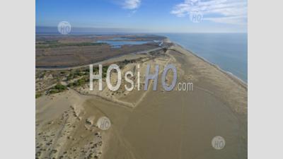 Aerial View Of The Beach Espiguette - Aerial Photography