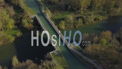 Pont Canal, Canal Des Deux Mers, Lot Et Garonne, Agennais, Lot Et Garonne- Vidéo Drone