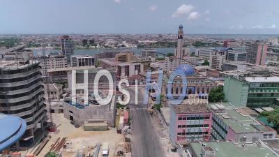 The Mosque Of The Plateau In Abidjan, Video Drone Footage
