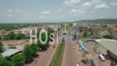 Bougie Roundabout In Bamako, Video Drone Footage