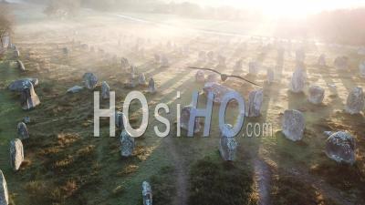 Carnac Stones At Sunrise - Video Drone Footage