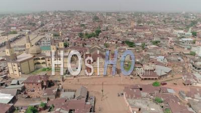 The Mosque Of Porto Novo In Cotonou, Video Drone Footage