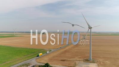 Wheat Fields In France, Video Drone Footage