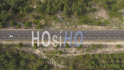 L'autoroute D9 à La Courrone, Vidéo Drone