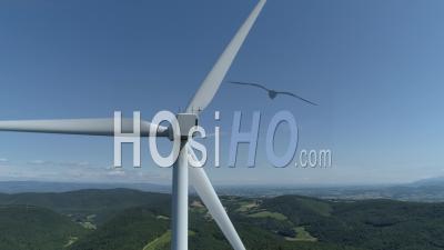 Wind Turbine Of Marsanne - Video Drone Footage