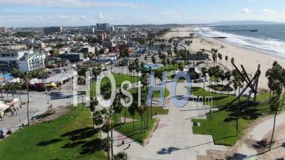 Venice Beach Los Angeles, Californie, Usa - Vidéo Drone