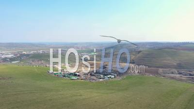 Landfill, Waste From Household Dumping Site - Video Drone Footage