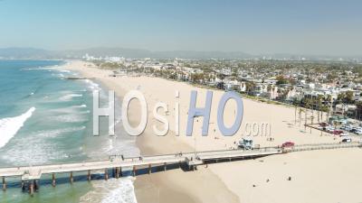 Vue Aérienne De Santa Monica, Californie - Vidéo Drone