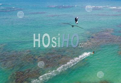 Kite Surf à Samana - Vu Par Drone - Photographie Aérienne