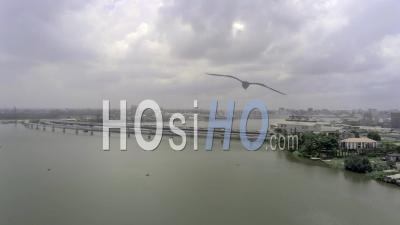 Douala Bessengue Bridge In March - Video Drone Footage