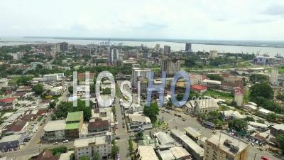 Douala Akwa Port Seaside - Video Drone Footage
