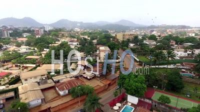 Yaounde Residential Bastos, Hills - Video Drone Footage