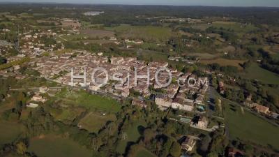 Aerial View, Montpazier, French Bastide Town, Member Of Les Plus Beaux Villages De France Association