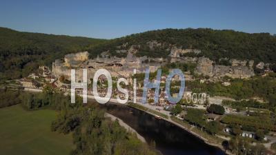 La Roque Gageac, One Of The Most Beautiful Villages Of France, Video Drone Footage