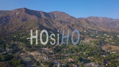 2018 - Aerial View Over The Debris Flow Mudslide Area During The Montecito California Flood Disaster - Video Drone Footage
