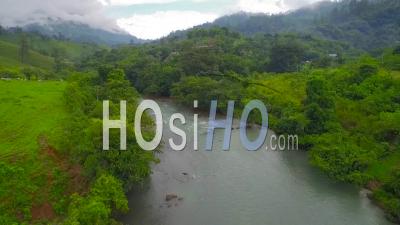 An Aerial View Of The Semuc Champey River In Guatemala - Video Drone Footage