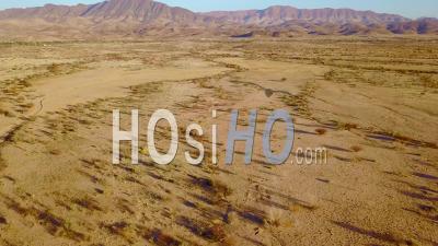 Aerial View Over Rugged Desert Landscape Of Namibia, Africa - Video Drone Footage