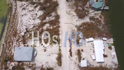 Aerial View Over The Destruction Wraught By Hurricane Irma Near The Florida Keys - Video Drone Footage