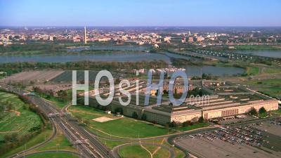 1990s - Aerial View Over The Pentagon In Washington Dc