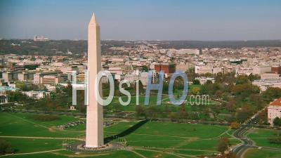 Années 1990 - Vue Aérienne Sur Le Monument De Washington Et La Maison Blanche, Washington Dc