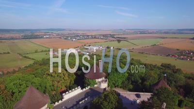 Aerial View Of The Romantic Smolnice Castle In Slovakia - Video Drone Footage
