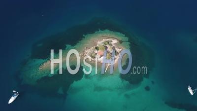 Poros Chapel Island Filmed By Drone