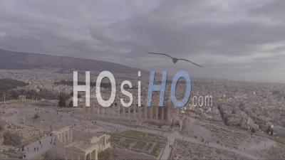 Aerial View Over The Parthenon In Athens, Greece - Video Drone Footage