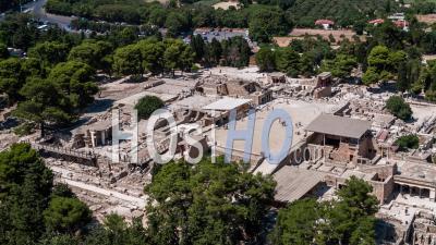 Vue Aérienne De Knossos, Le Palais Du Roi Minos, Crète, Grèce - Vidéo Drone