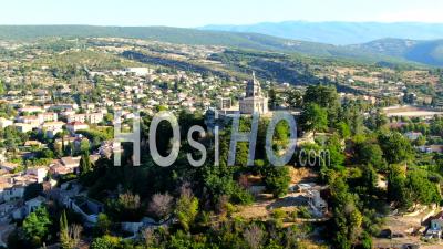 Forcalquier And And Its Surroundings In The Grazling Light - Video Drone Footage