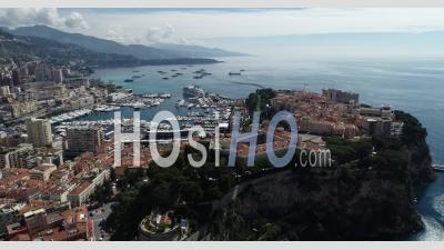 Aerial View Of Monaco, Monte-Carlo, Filmed By Drone In Summer