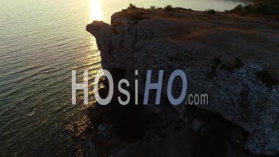 Littoral Calcaire érodé Sur L'île De Gotland - Vidéo Drone