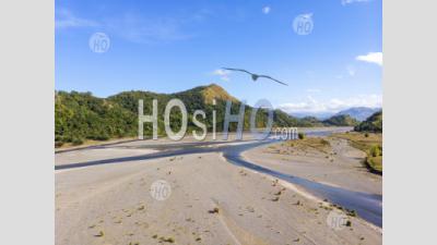 Mountain River Valley Landscape, Philippines, Drone View - Photographie Aérienne