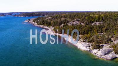 Paysage Côtier, été, Suède - Vidéo Drone