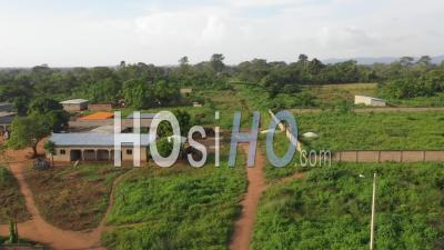 Africa - North Ivory Coast - Tabagne - Fields - Video Drone Footage