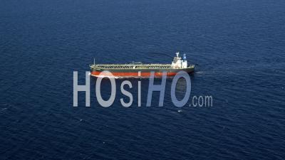 Aerial View Of Oil Tanker