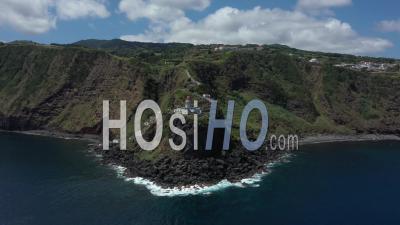 Arnel Lighthouse In San Miguel Island Azores - Video Drone Footage