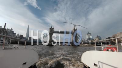 Hyper Lapse Of A Boat Cruise In London