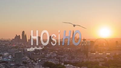 Drone Lapse, Hyper Lapse De Londres Au Lever Du Soleil