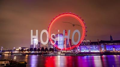 Time Lapse Of The London Eye At Night