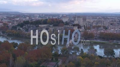 Pont D'avignon Bridge And Historic Centre Of Avignon - Video Drone Footage
