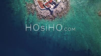 Montenegro Zanjice Monastery Bird's Eye Video Drone Footage