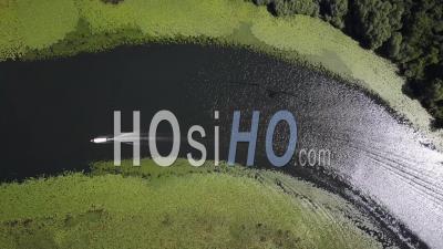 Croisière En Bateau Sur Le Lac Skadar Au Monténégro - Vidéo Par Drone